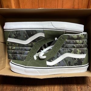 Men’s Sk8-HI Vans Rain Camo Green